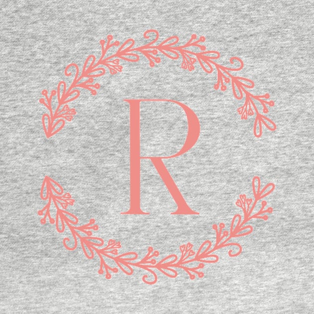 Pink Monogram Letter R by RosegoldDreams